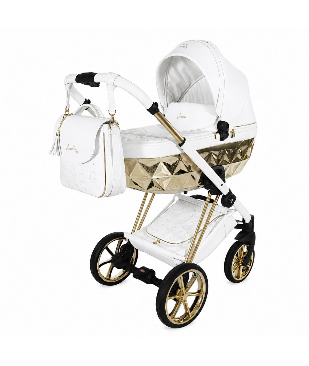 Junama Diamond CUBBY Kombi-Kinderwagen - White Gold