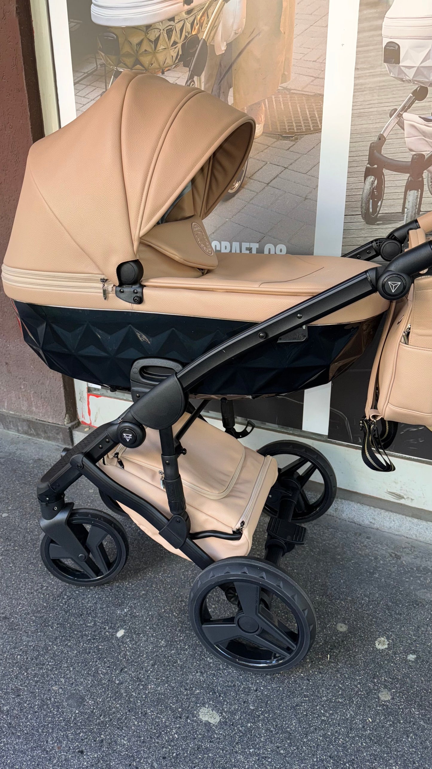 Junama Diamond Handcraft Black Kombi-Kinderwagen - 07