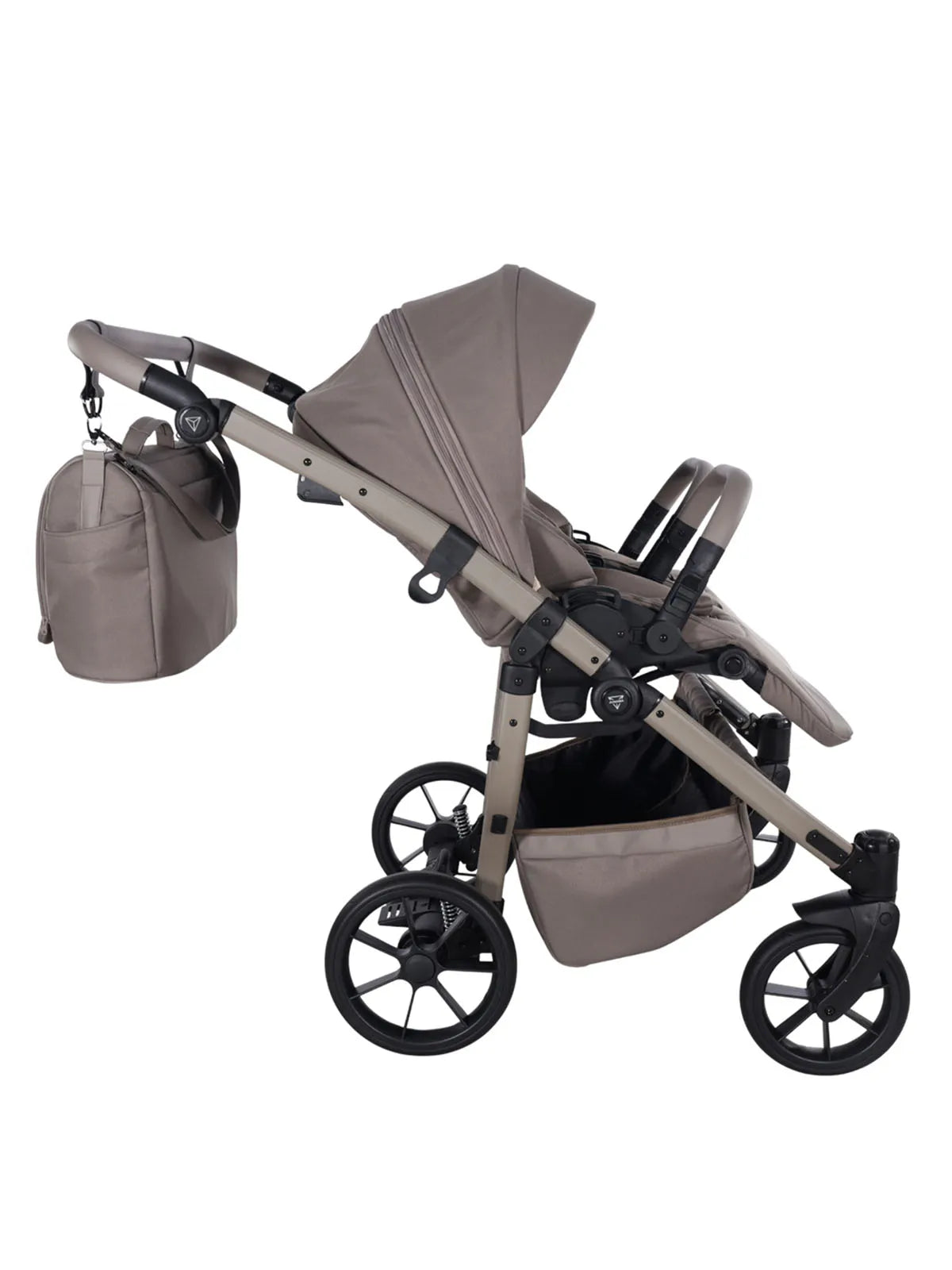 Zwillings-/Geschwisterwagen JUNAMA DUO V4 - Cappuccino