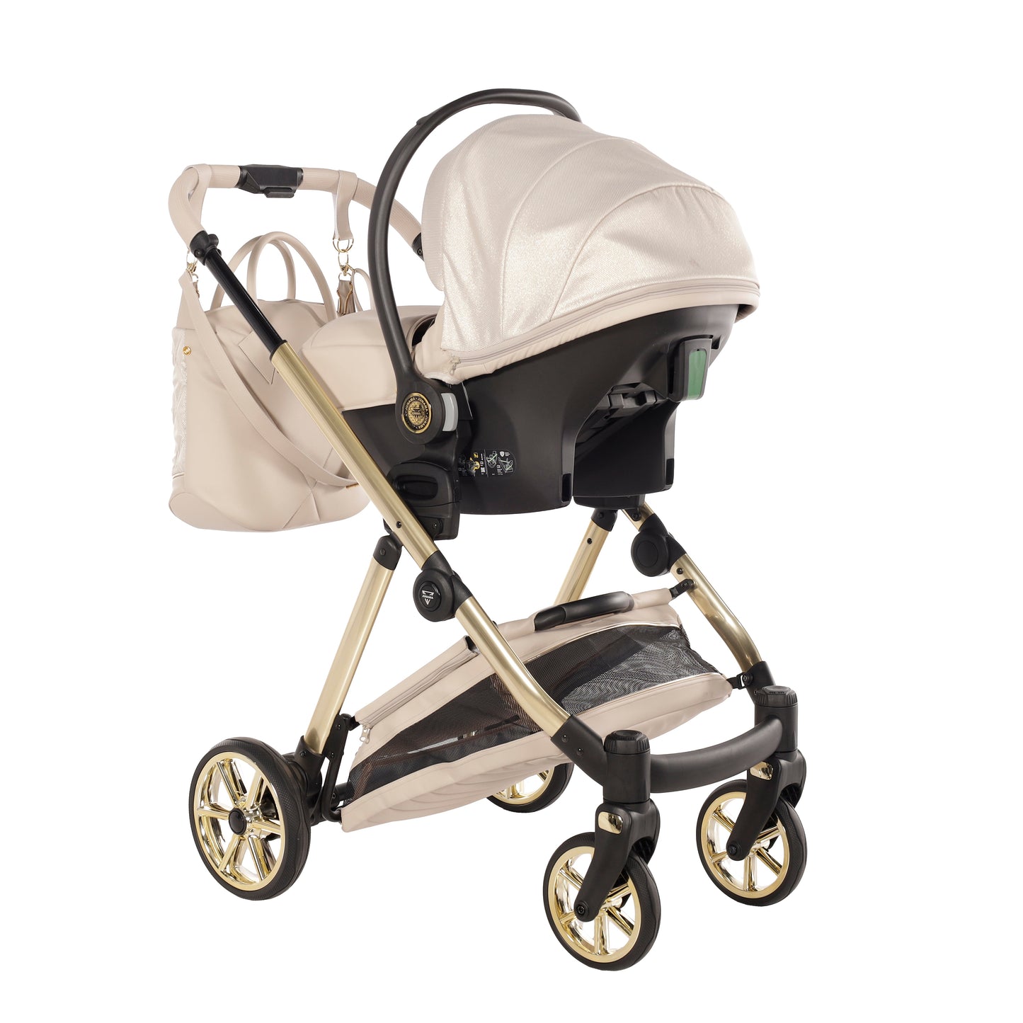 Junama Diamond Ellegante Lamé Kombi-Kinderwagen
- BEIGE / GOLD