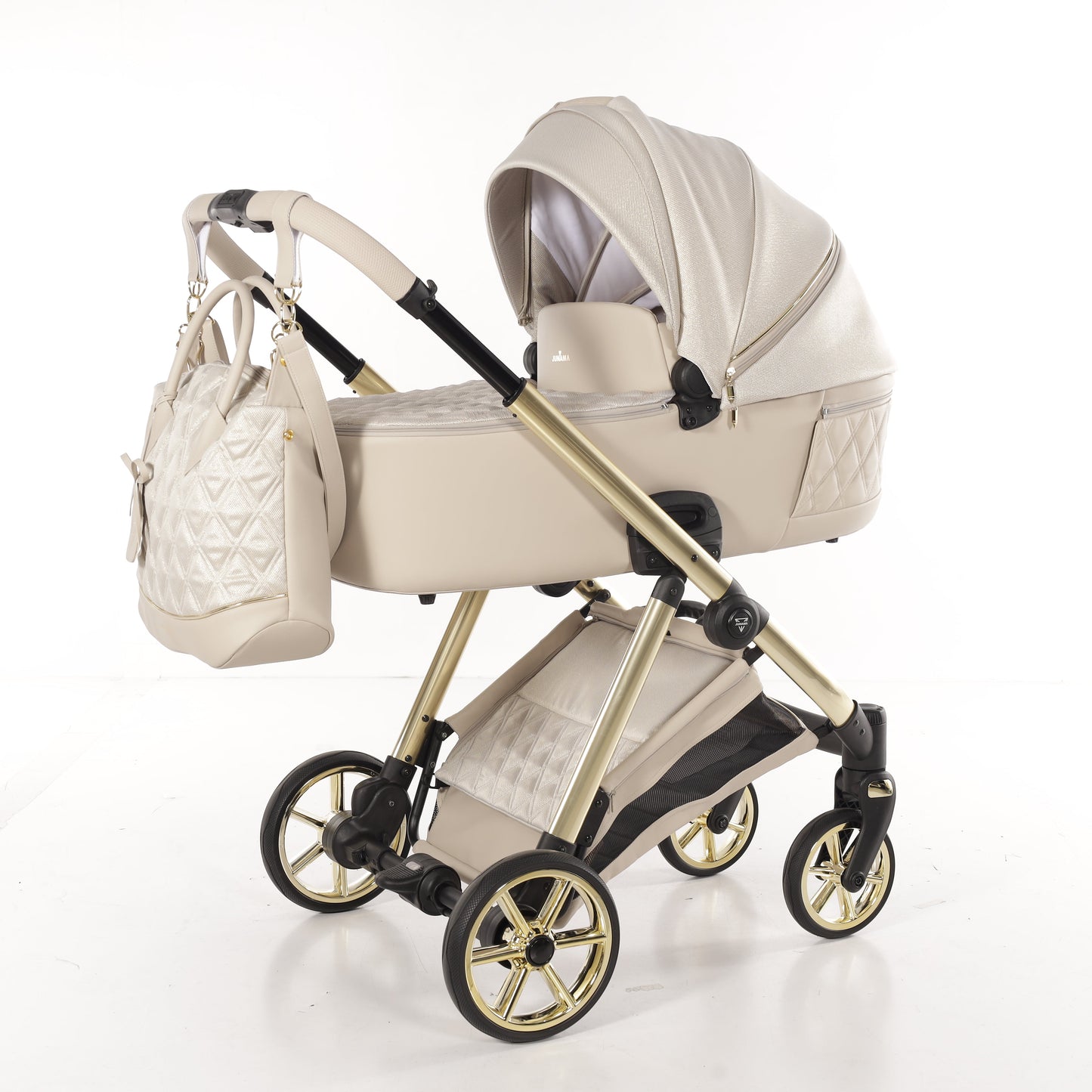 Junama Diamond Ellegante Lamé Kombi-Kinderwagen
- BEIGE / GOLD