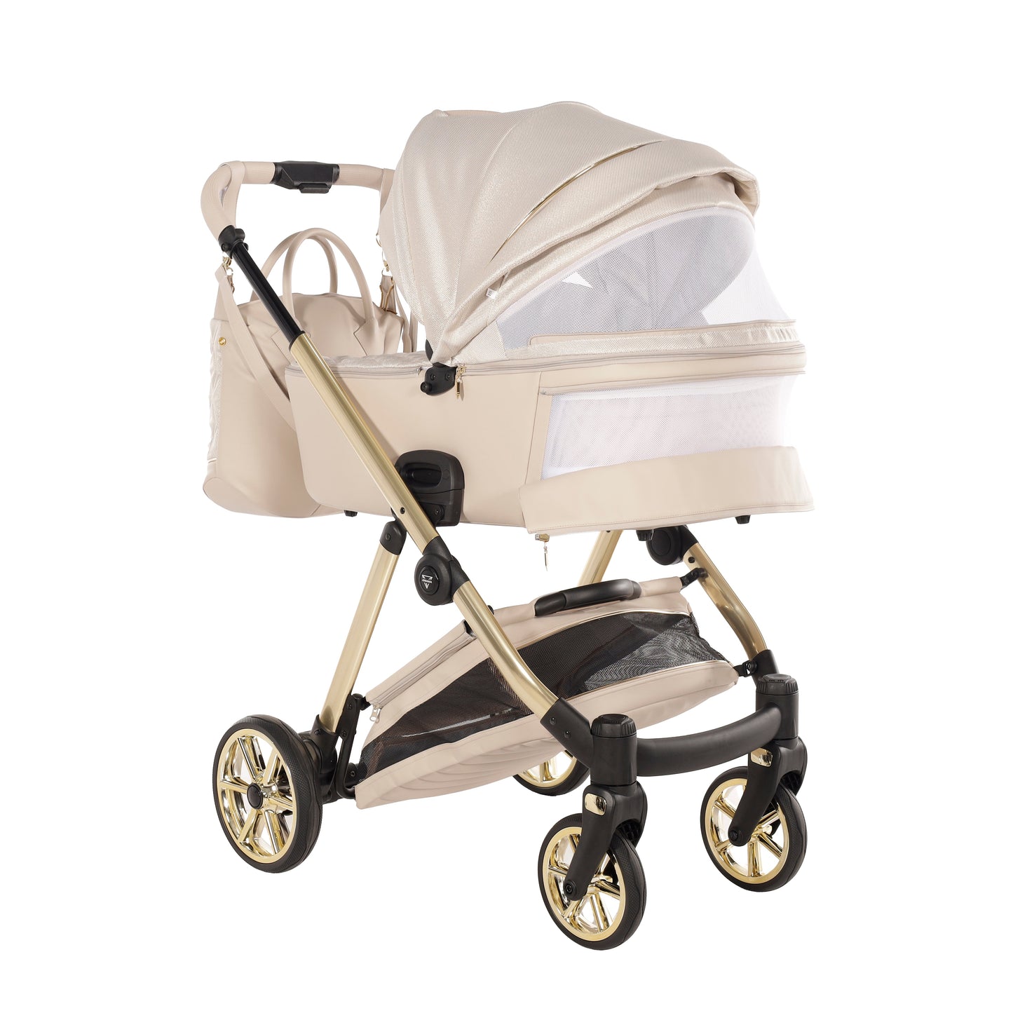 Junama Diamond Ellegante Lamé Kombi-Kinderwagen
- BEIGE / GOLD
