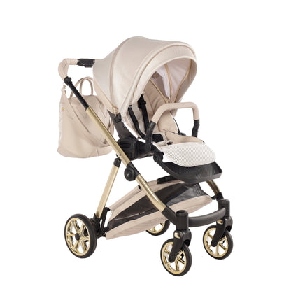 Junama Diamond Ellegante Lamé Kombi-Kinderwagen
- BEIGE / GOLD