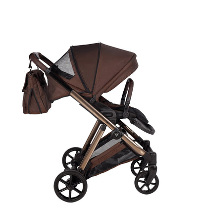 Junama Diamond Ellegante Kombi-Kinderwagen 
 - BROWN