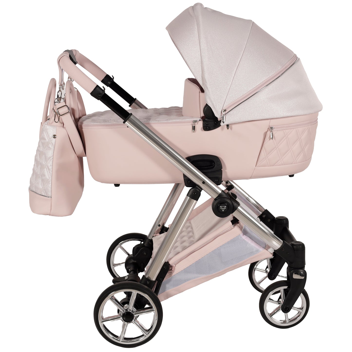 Junama Diamond Ellegante Lamé Kombi-Kinderwagen
 - PINK