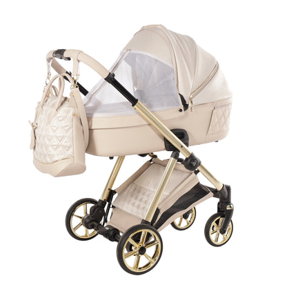 Junama Diamond Ellegante Lamé Kombi-Kinderwagen
- BEIGE / GOLD