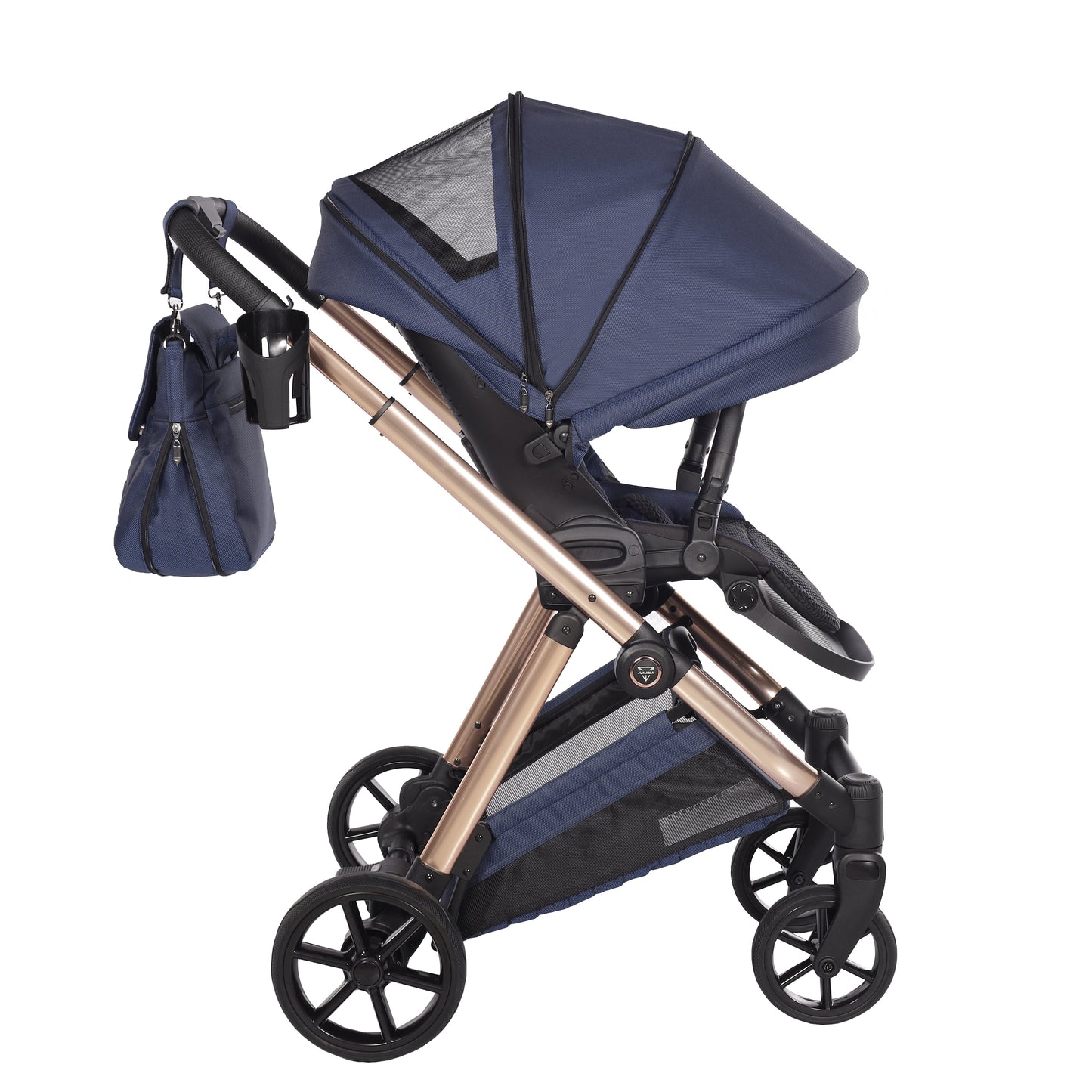 Junama Diamond Ellegante Kombi-Kinderwagen 
 - BLUE