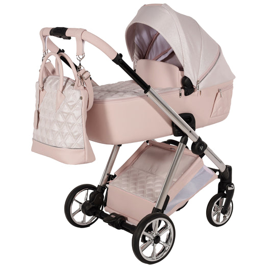 Junama Diamond Ellegante Lamé Kombi-Kinderwagen
 - PINK