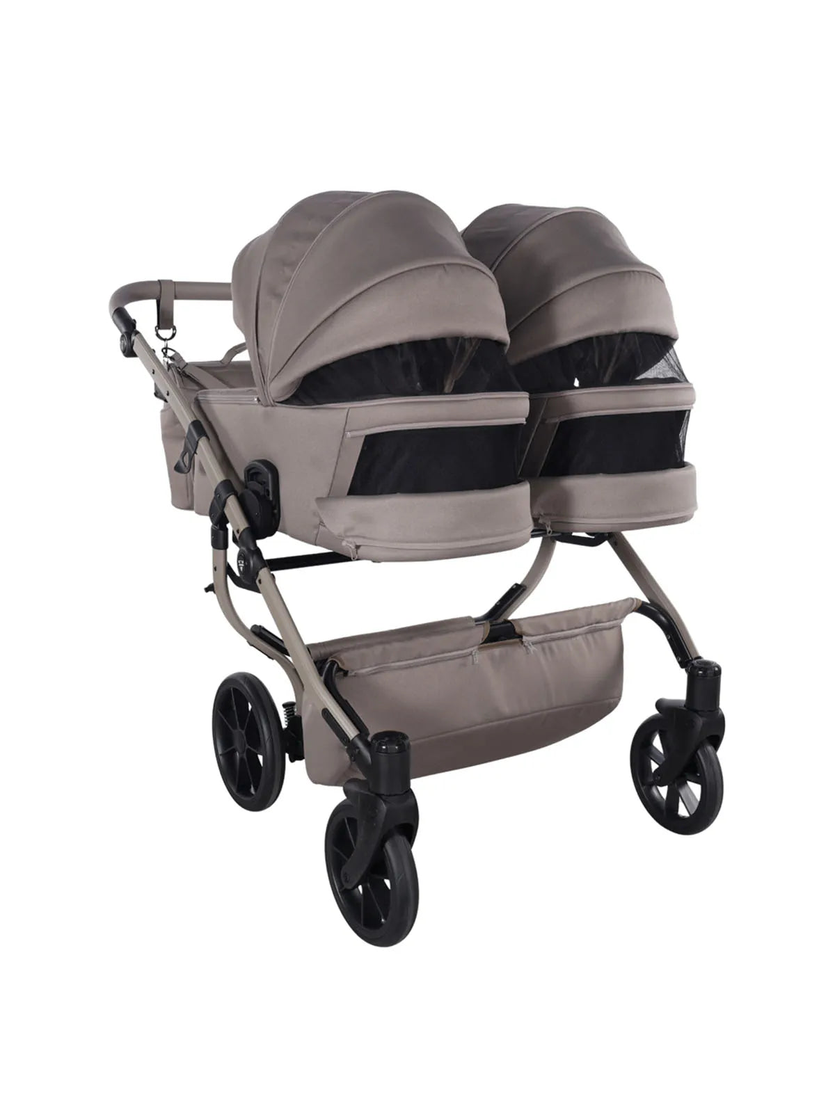 Zwillings-/Geschwisterwagen JUNAMA DUO V4 - Cappuccino