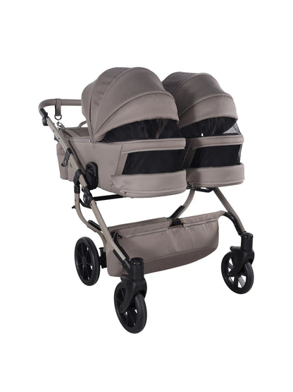 Zwillings-/Geschwisterwagen JUNAMA DUO V4 - Cappuccino