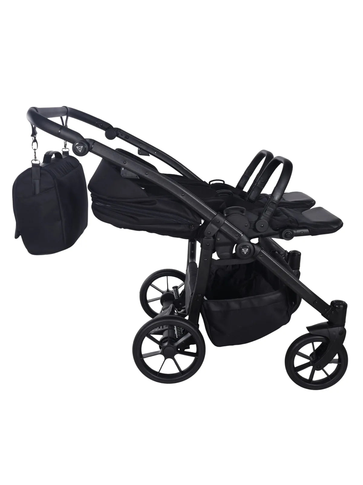 Zwillings-/Geschwisterwagen JUNAMA DUO V4 - Black