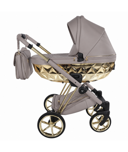 Junama Diamond CUBBY Kombi-Kinderwagen - Cappuccino Gold