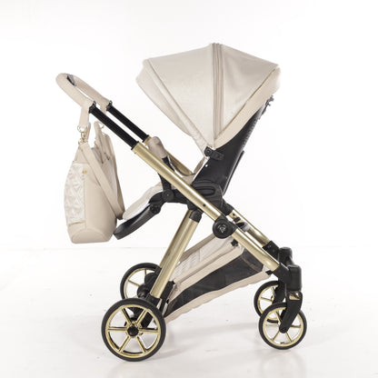 Junama Diamond Ellegante Lamé Kombi-Kinderwagen
- BEIGE / GOLD