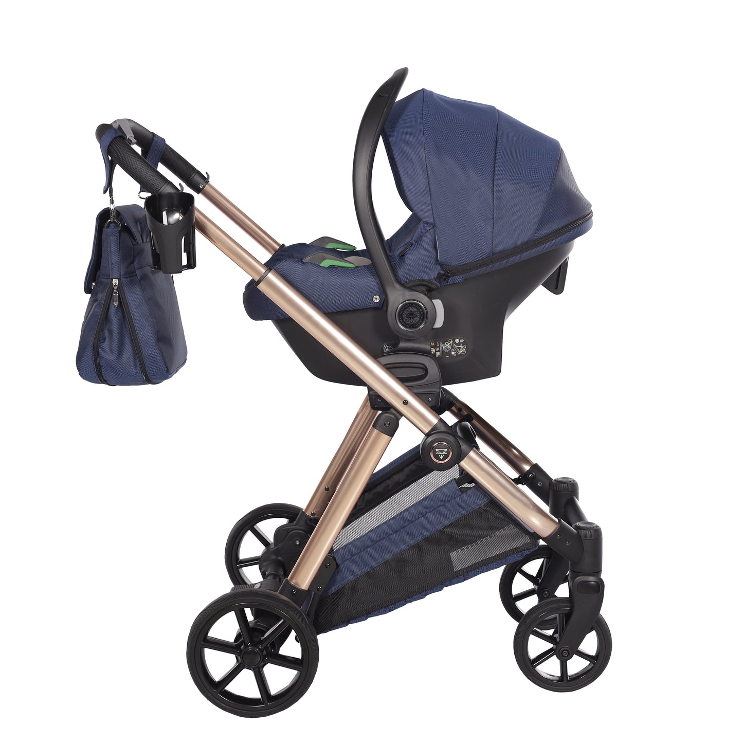 Junama Diamond Ellegante Kombi-Kinderwagen 
 - BLUE