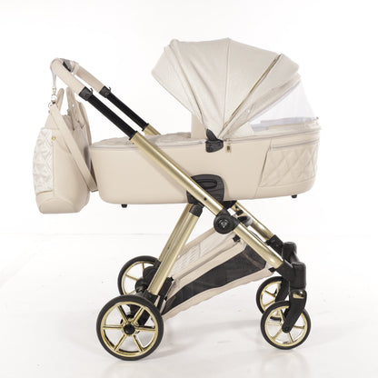 Junama Diamond Ellegante Lamé Kombi-Kinderwagen
- BEIGE / GOLD