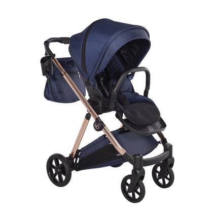 Junama Diamond Ellegante Kombi-Kinderwagen 
 - BLUE