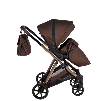 Junama Diamond Ellegante Kombi-Kinderwagen 
 - BROWN