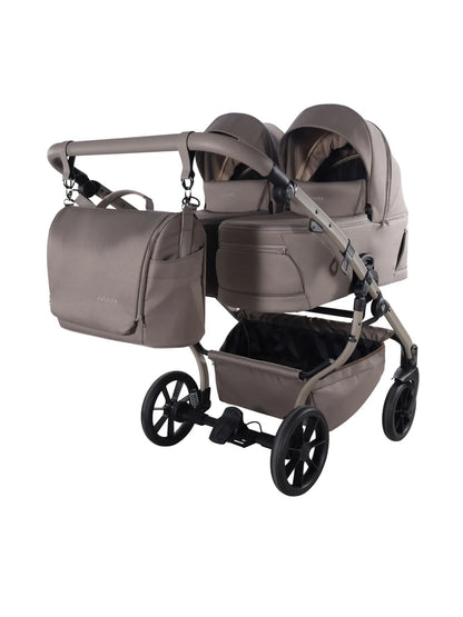 Zwillings-/Geschwisterwagen JUNAMA DUO V4 - Cappuccino