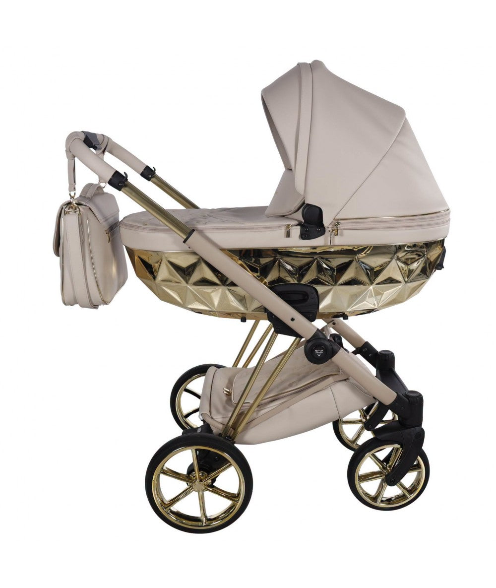 Junama Diamond CUBBY Kombi-Kinderwagen - Beige Gold