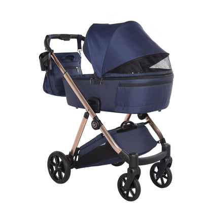 Junama Diamond Ellegante Kombi-Kinderwagen 
 - BLUE