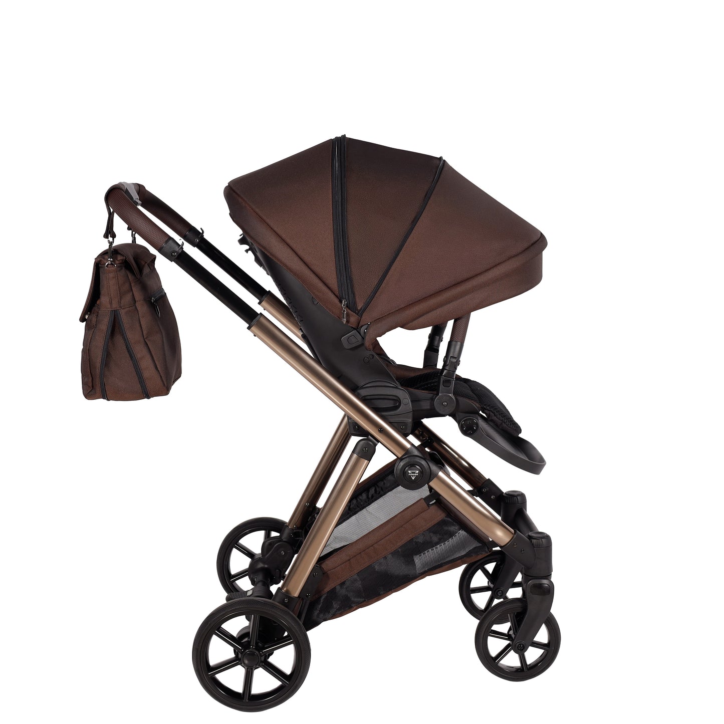 Junama Diamond Ellegante Kombi-Kinderwagen 
 - BROWN