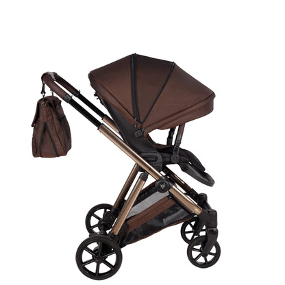 Junama Diamond Ellegante Kombi-Kinderwagen 
 - BROWN