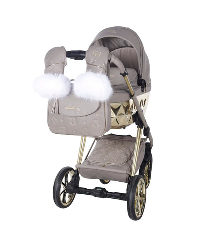 Junama Diamond CUBBY Kombi-Kinderwagen - Cappuccino Gold