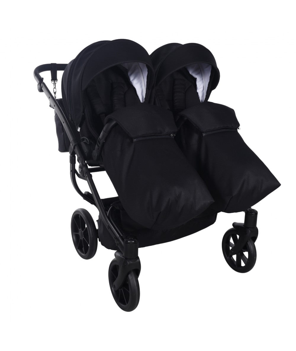Zwillings-/Geschwisterwagen JUNAMA DUO V4 - Black