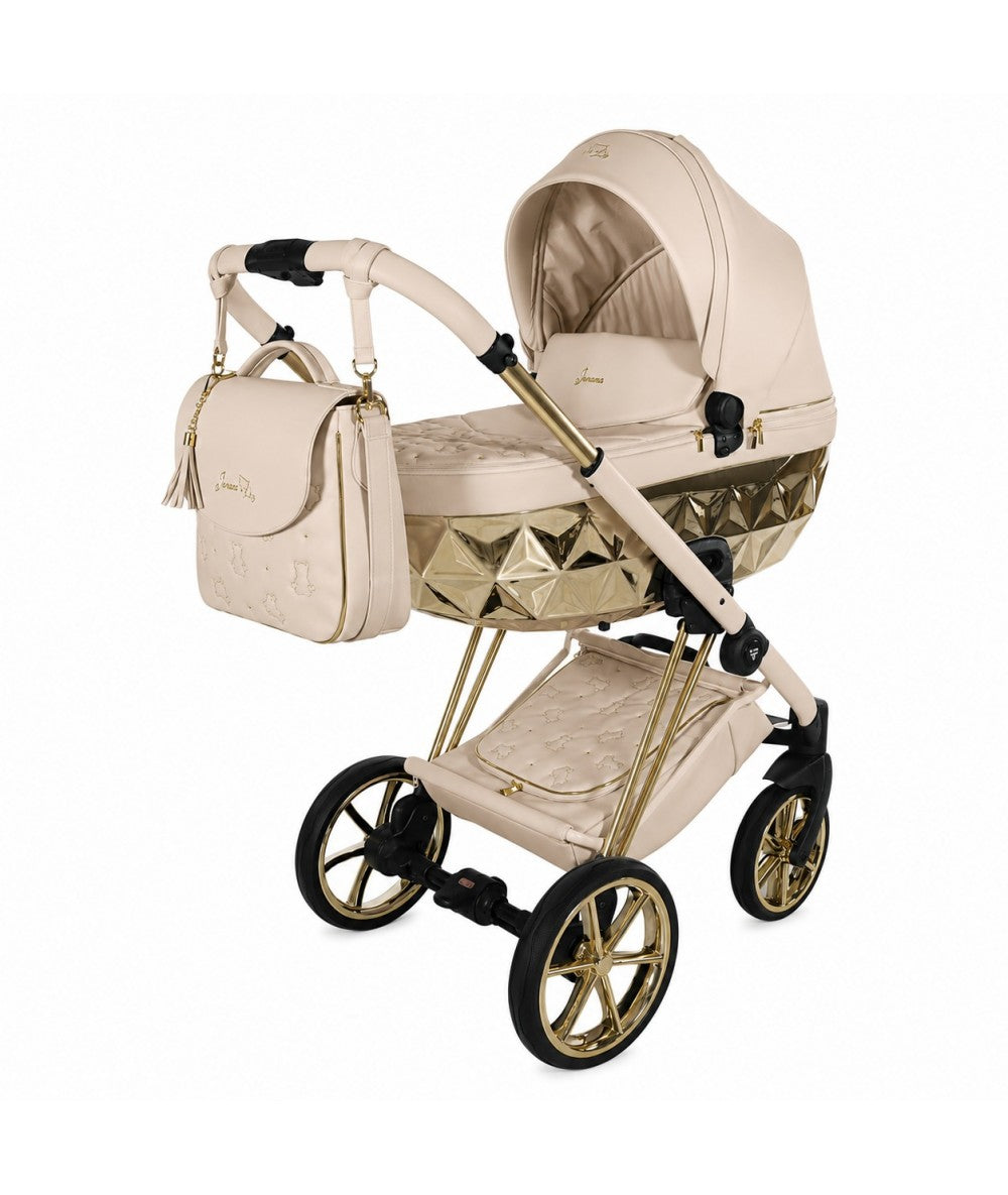 Junama Diamond CUBBY Kombi-Kinderwagen - Beige Gold