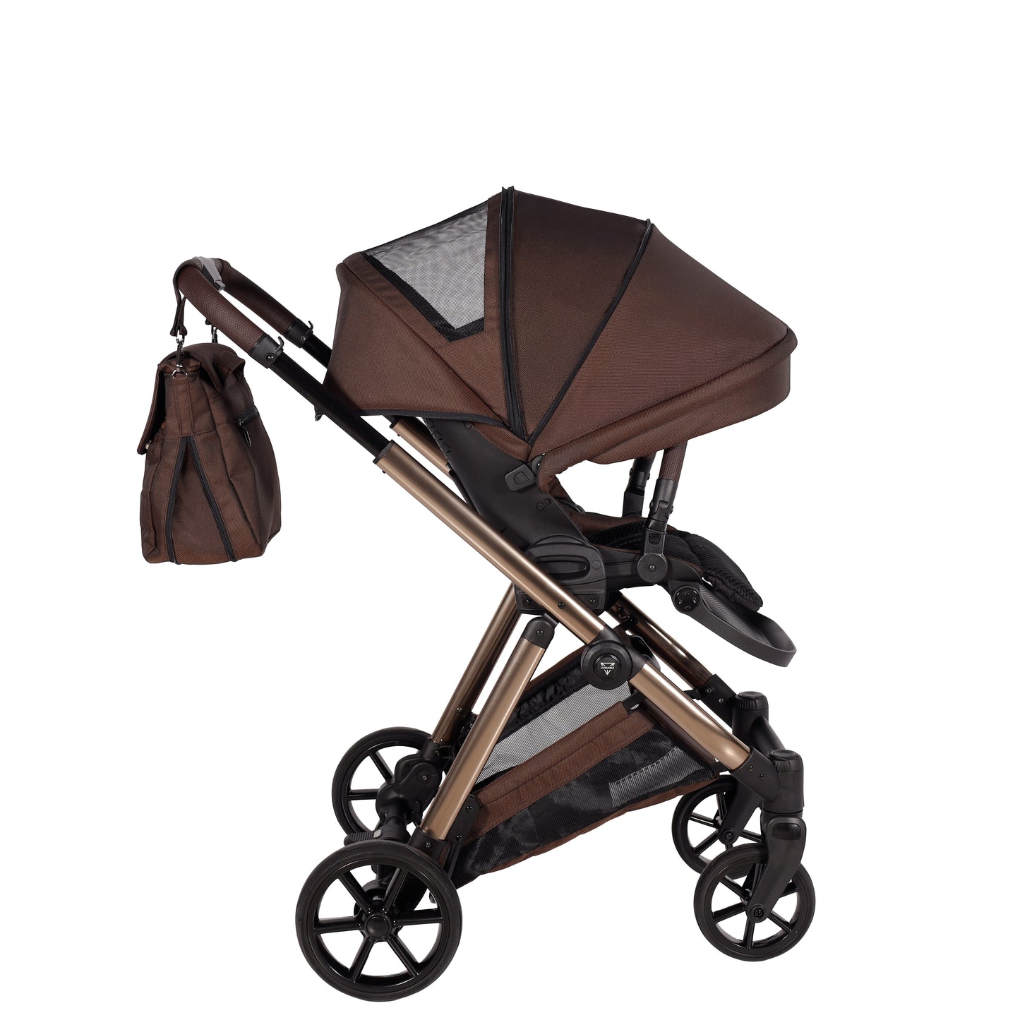 Junama Diamond Ellegante Kombi-Kinderwagen 
 - BROWN