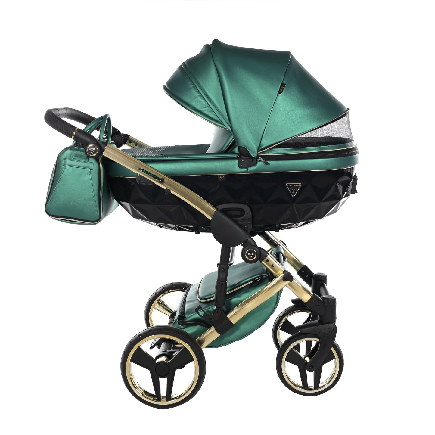 BUNDLE 2: Junama Diamond Fluo Line Kombi-Kinderwagen - - 02“ 3-in-1 SET
