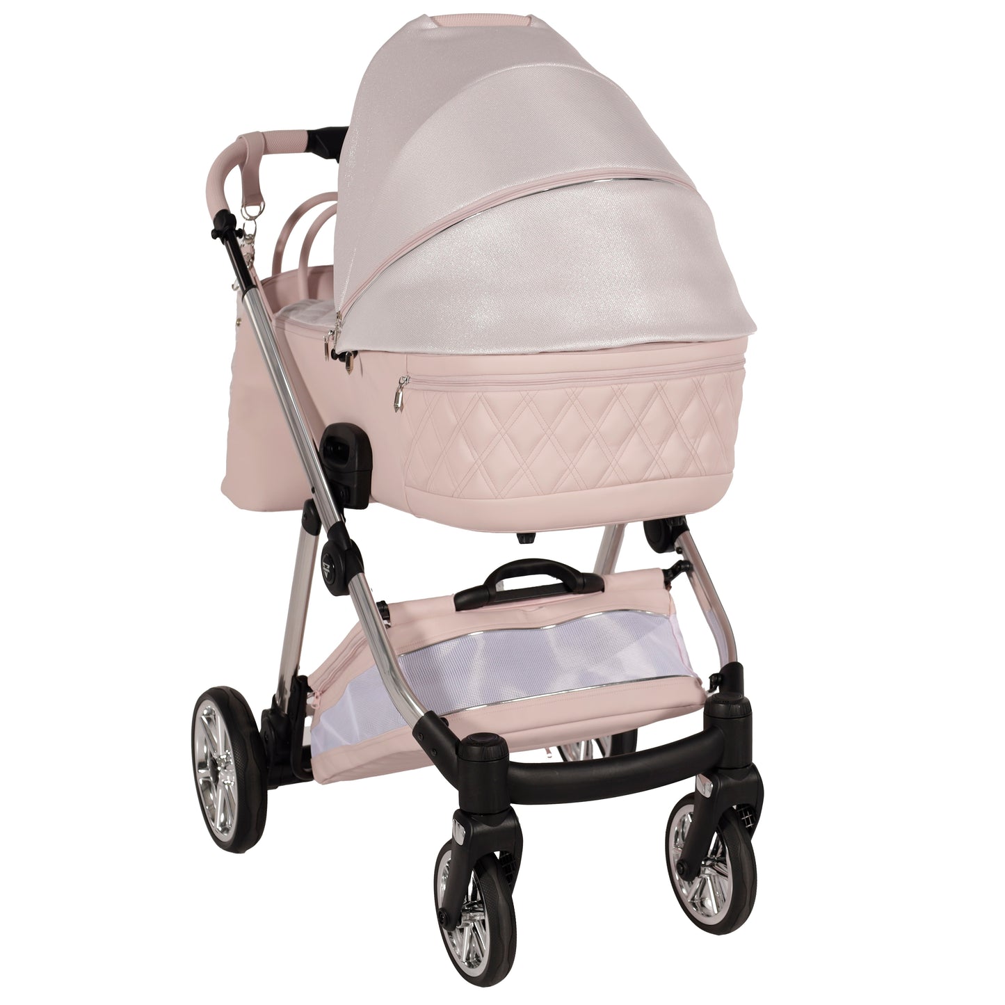 Junama Diamond Ellegante Lamé Kombi-Kinderwagen
 - PINK