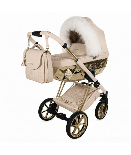 Junama Diamond CUBBY Kombi-Kinderwagen - Beige Gold