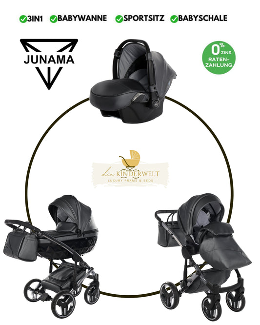 BUNDLE 5: Junama Diamond Fluo Line Kombi-Kinderwagen - - 05“ 3-in-1 SET
