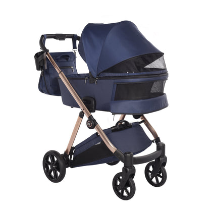 Junama Diamond Ellegante Kombi-Kinderwagen 
 - BLUE