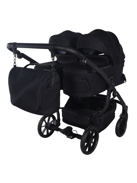 Zwillings-/Geschwisterwagen JUNAMA DUO V4 - Black