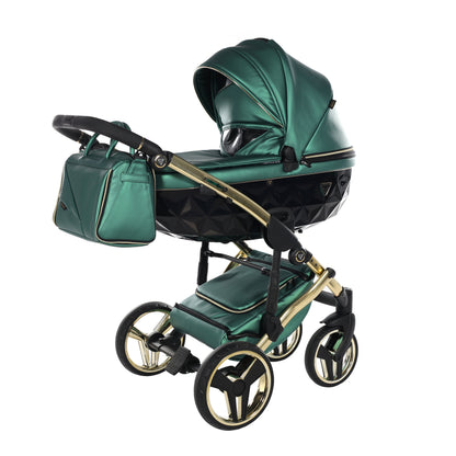 BUNDLE 2: Junama Diamond Fluo Line Kombi-Kinderwagen - - 02“ 3-in-1 SET