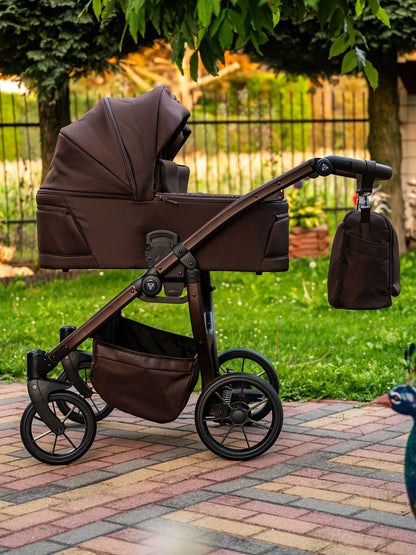 Zwillings-/Geschwisterwagen JUNAMA DUO V4 - Chocolate