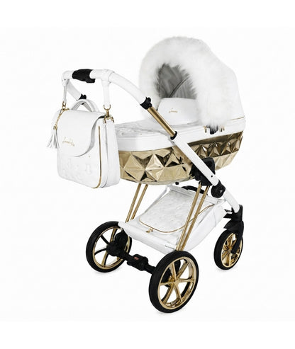Junama Diamond CUBBY Kombi-Kinderwagen - White Gold