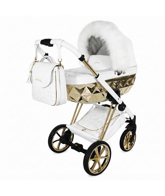 Junama Diamond CUBBY Kombi-Kinderwagen - White Gold