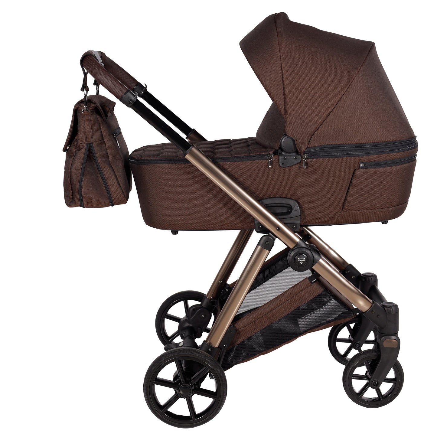 Junama Diamond Ellegante Kombi-Kinderwagen 
 - BROWN