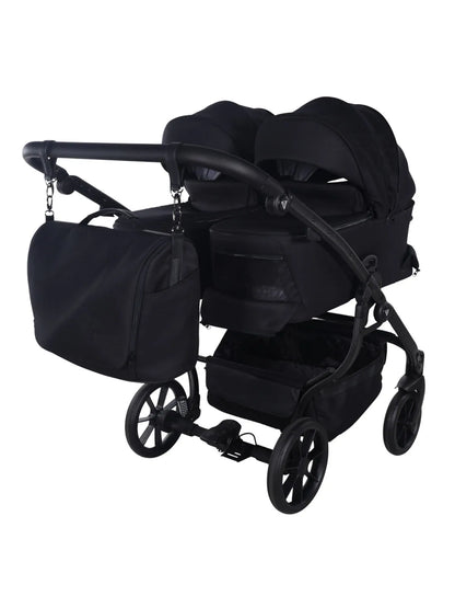Zwillings-/Geschwisterwagen JUNAMA DUO V4 - Black