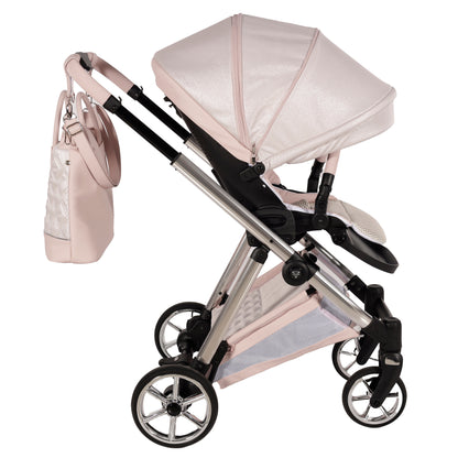 Junama Diamond Ellegante Lamé Kombi-Kinderwagen
 - PINK