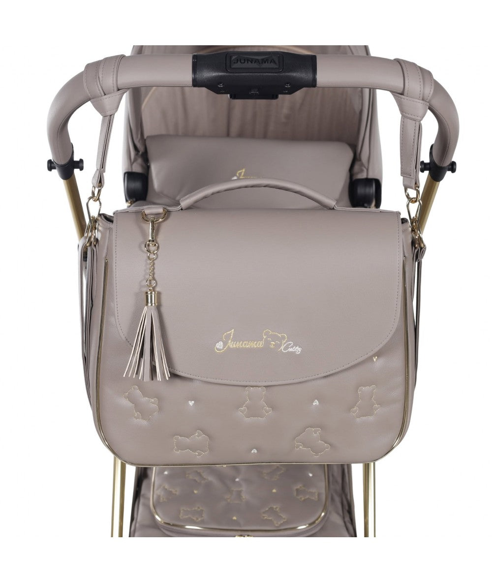 Junama Diamond CUBBY Kombi-Kinderwagen - Cappuccino Gold