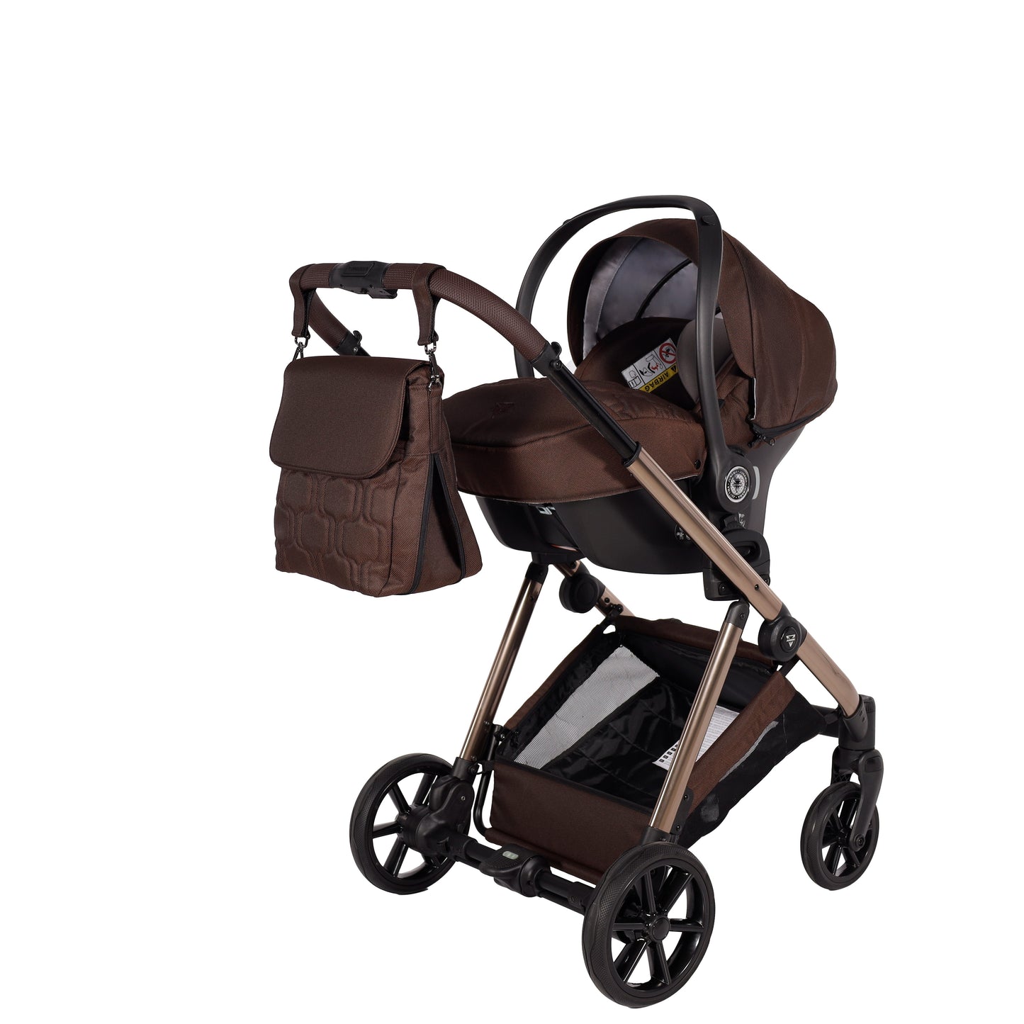 Junama Diamond Ellegante Kombi-Kinderwagen 
 - BROWN