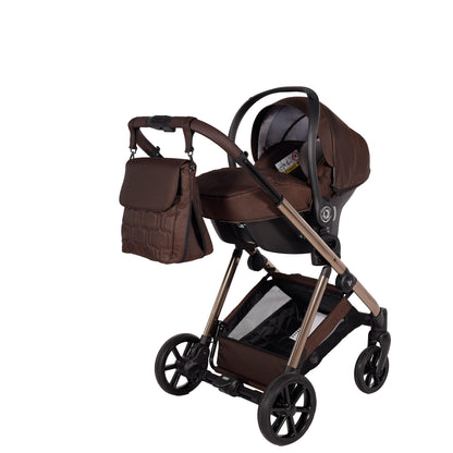 Junama Diamond Ellegante Kombi-Kinderwagen 
 - BROWN