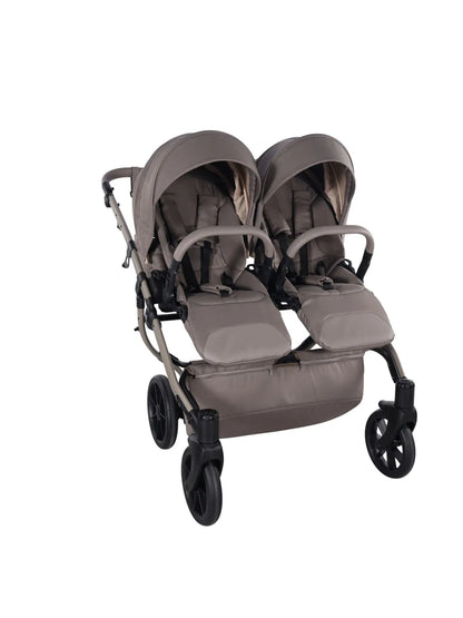 Zwillings-/Geschwisterwagen JUNAMA DUO V4 - Cappuccino