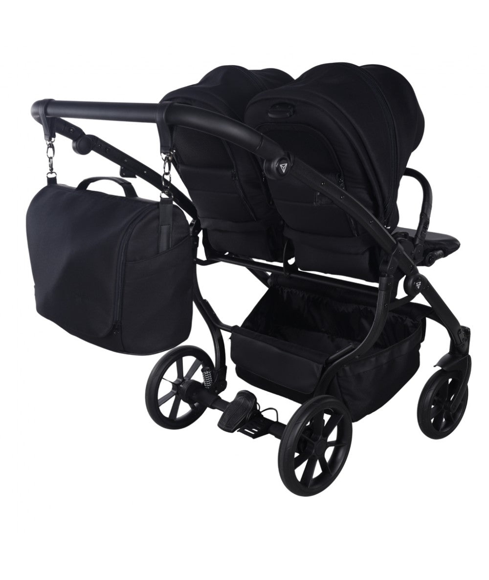 Zwillings-/Geschwisterwagen JUNAMA DUO V4 - Black