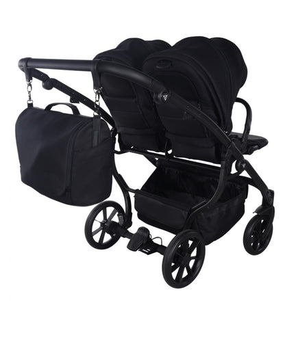 Zwillings-/Geschwisterwagen JUNAMA DUO V4 - Black