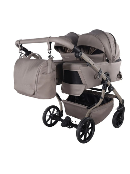 Zwillings-/Geschwisterwagen JUNAMA DUO V4 - Cappuccino